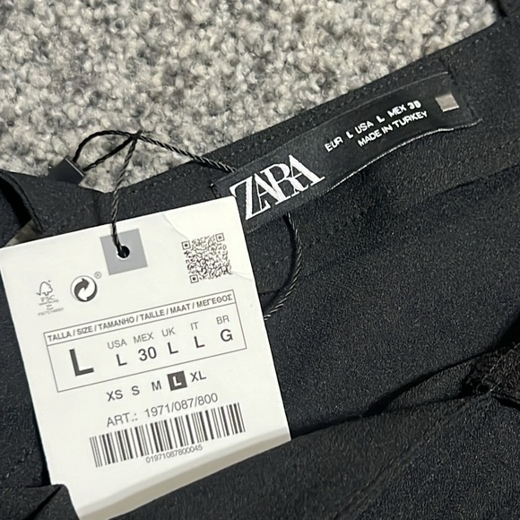 Zara Mini Black Dress with Sparkly Gem Straps Size Large NWT - Picture 7 of 7